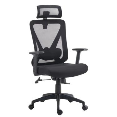 Imagem de Cadeira Escritório Ergonômica Giratoria Confortável Suporta 150 Kg Preta Viper Pro Office Innovation