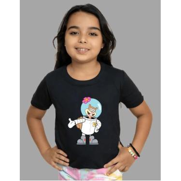 Imagem de Camiseta Infantil Sandy Bochechas Camisa Bob Esponja - MB Sports, Pret