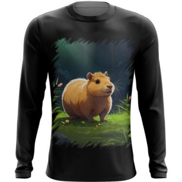 Imagem de Camiseta Manga Longa Capivara do Bem Animalzinho 9 - Kasubeck Store®, 