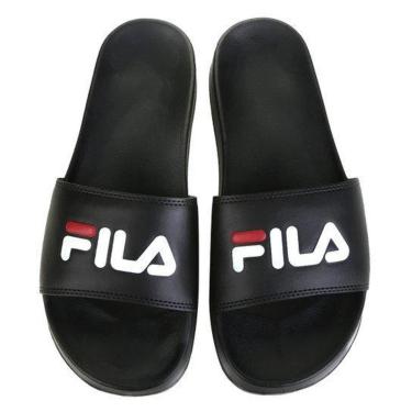 Imagem de Chinelo Fila Drifter Basic Masculino - Preto e Vermelho-Masculino