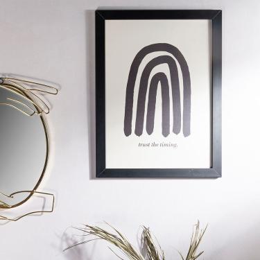 Imagem de Quadro Decorativo Étnica Tpc Retangular 40x30CM em Pinus e HDF para Parede Sala Cozinha...