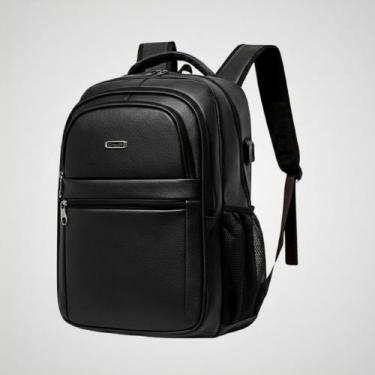 Imagem de Mochila Masculina Executiva Couro 33L Resistente Para Trabalho Faculda