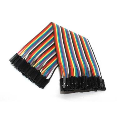 Imagem de Kit de 40 Jumper Fio Conector Fêmea-Fêmea para Protoboard - 20 cm - Ro