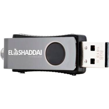 Imagem de Pen Drive 8GB Flash Drive USB 2.0 Preto/Cinza - El Shaddai