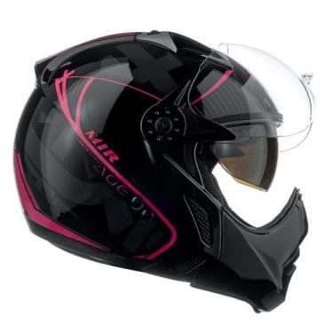 Imagem de Capacete Aberto Feminino Peels Mirage Edge Rosa Queixeira, Preto Rosa,