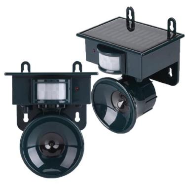 Imagem de Repelente Solar Ultrassonico Kit 2 Uni Espanta Pombos Ratos Aves Praga