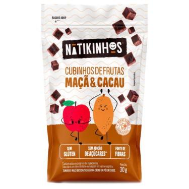 Imagem de Cubinhos de Frutas Natikinhos Sabor Maçã e Cacau 30g