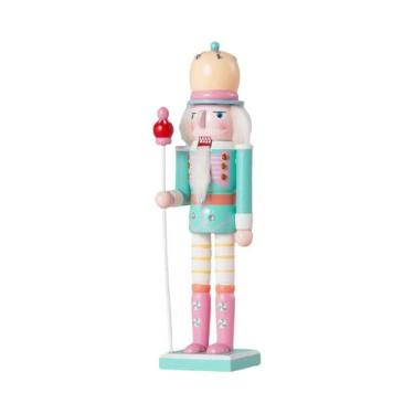 Imagem de Boneco Soldado Quebra-Nozes Colorido De Natal 30/38CM, Enfeite De Árvo