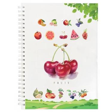 Imagem de Kit de Caderno de Aquarela com 24 Cores, Pincéis e Frutas - Marca Próp