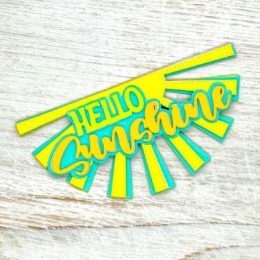 Imagem de Matriz de corte de metal KSCRAFT Sunshine para topper de bolsa 13 x 7 