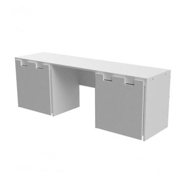 Imagem de Organizador de Brinquedos com Baús Castelo B2 MDF Branco Woodcore