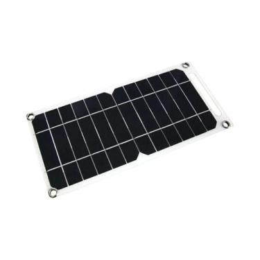 Imagem de Carregador Solar Portátil À Prova d'Água USB 5-35W Para Caminhadas Ao 