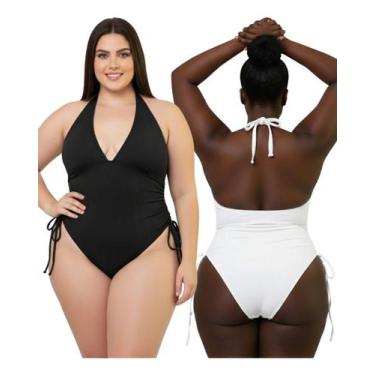 Imagem de Kit 2 Maiô Body Plus Size Feminino Suplex Sem Bojo Praia - NoBrand, Br