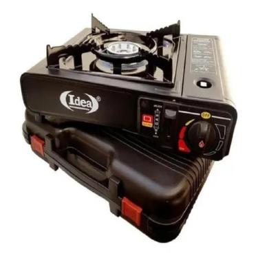 Imagem de KIt Fogareiro Fogão 1 Boca + Maleta Portátil Camping Viagem Cozinha La