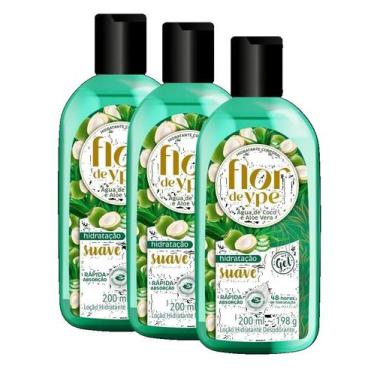 Imagem de kit 3 Hidratante Corporal Flor de Ypê Água de Coco e Aloe Vera 200ml -