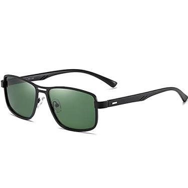 Imagem de Óculos de Sol Masculino com Armação de Metal Óculos Polarizado com Proteção Uv400 (C5)