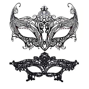 Imagem de Máscara de baile de máscaras para mulheres, com strass brilhante, veneziana, baile de formatura, máscara de metal, Corolla, M