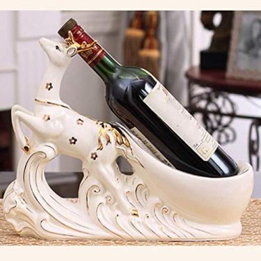 Imagem de Pkfinrd Estantes europeias criativas para vinhos de veados para sala de estar, decoração de armário de vinho, acessórios para casa