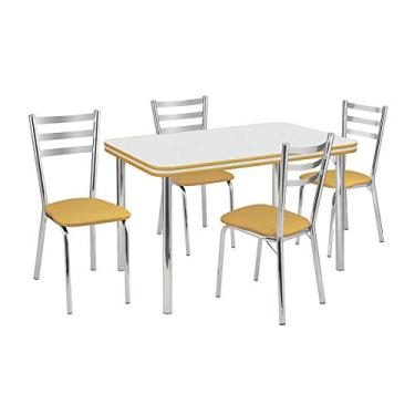 Imagem de Conjunto de Mesa com 4 Cadeiras Gisele Cromado