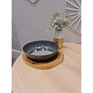 Imagem de Bandeja Decorativa Masala Cinza com Espelho 20,5cm
