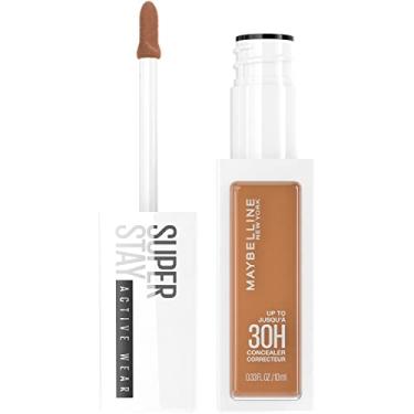 Imagem de Maybelline New York Super Stay Liquid Concealer Makeup, Full Coverage Concealer, até 30 horas de uso, resistente à transferência, acabamento fosco natural, sem óleo