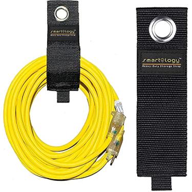 Imagem de Organizador de cabo de extensão, gancho resistente e alça de armazenamento com 6 ganchos em aço inoxidável, serve com ganchos de garagem e ganchos de mangueira de piscina