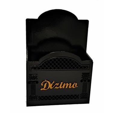 Imagem de MARANATA Porta Envelope Para Igreja Dízimos E Oferta Preto MDF 13 cm x 18 cm x 5 cm 1 Unidade