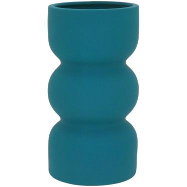 Imagem de NOELA VASO 20x11x11cm CERÂMICA AZUL