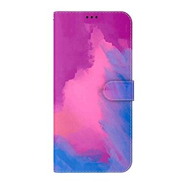 Imagem de SHOYAO Capa de telefone carteira capa fólio para Samsung Galaxy A5 2017, capa fina de couro PU premium para Galaxy A5 2017, suporte de visualização horizontal, correspondência exata, rosa