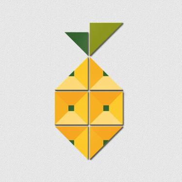 Imagem de Abacaxi - Quadro Ou Placa Decorativa 8Pçs 6mm