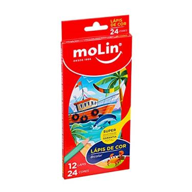 Imagem de LÁPIS DE COR BICOLOR COLOR DREAM MOLIN - COM 12 LÁPIS E 24 CORES