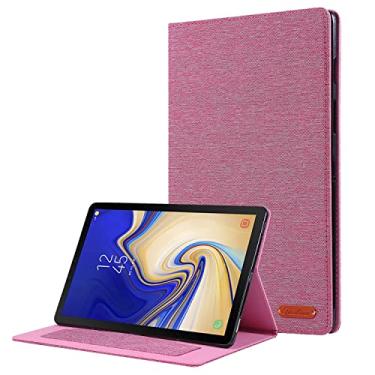 Imagem de Tábua PC Capa Compatível com Samsung Galaxy Tab S5e 10.5 (2019) SM-T720/T725 Case, Flip Fold Stand Case Capa protetora de impressão em tecido com Auto Wake Sleep com slots de cartão (Color : Pink)
