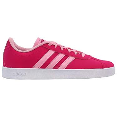 Imagem de adidas Kids Girls Vl Court 2.0 Lace Up - Sneakers Shoes Casual - Pink - Size 4 M