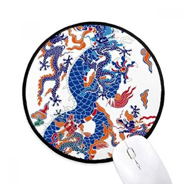 Imagem de DIYthinker China Dragon Cloud Padrão Mouse Pad Desktop Office Tapete Redondo para Computador