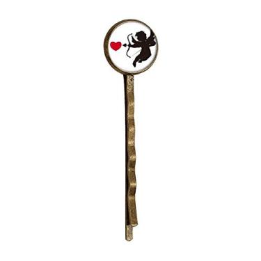Imagem de Cupido Angel Love Heart Pattern Retro Metal Hair Bobby Pin Headwear