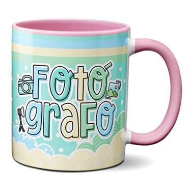 Imagem de Caneca Fotografia Câmera Fotógrafo Presente Criativo Fofo (Rosa)