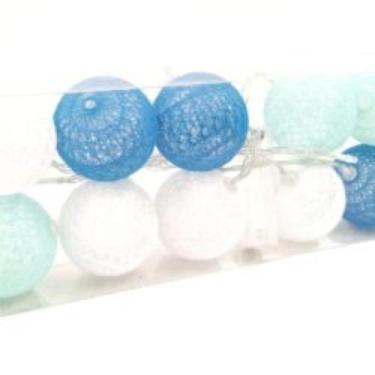 Imagem de Varal De Led Com Bolinhas Azul E Branco Vmp