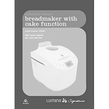 Imagem de Manual de instruções para máquina de pão Lumina (modelo: 109914) Reimpressão [pente de plástico]