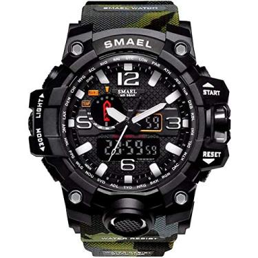 Imagem de Relógio Masculino G-Shock Exercito Militar Smael 1545 Camuflado Verde