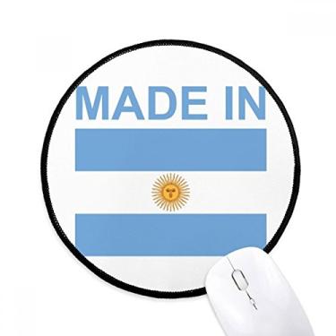 Imagem de Feito na Argentina Country Love Mouse pads redondos antiderrapantes bordas costuradas preto presente de escritório