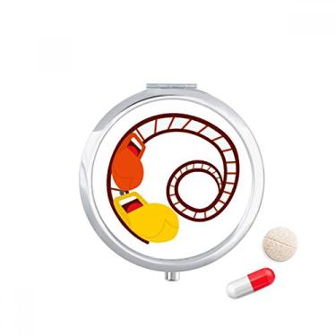 Imagem de Porta-coaster Caixa de comprimidos com ilustração de parque de diversões e porta-copos