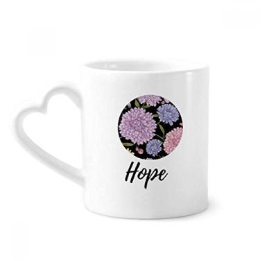 Imagem de Caneca de cerâmica de café com desenho de lótus Caneca de coração de vidro para bebidas