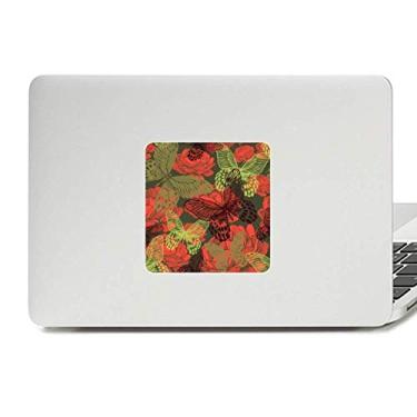 Imagem de Adesivo vintage borboleta em rosas decalque vinil paster laptop decoração PC