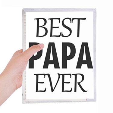 Imagem de Caderno Best Papa Ever para o Dia dos Pais Folhas Soltas Diário Recarregável