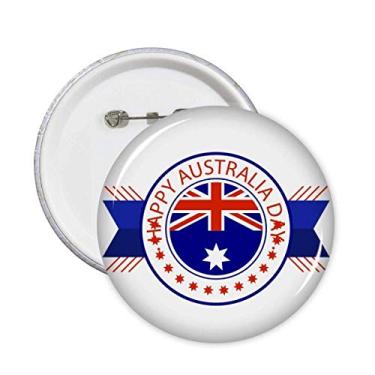 Imagem de Pinos de ilustração da bandeira do Dia da Austrália, emblema de botão, 5 peças
