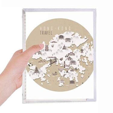 Imagem de Mapa de localização de Hong Kong, caderno da China, folhas soltas, diário recarregável, papelaria