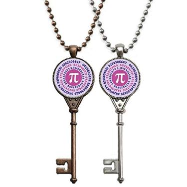 Imagem de OFFbb-USA Number Around Pi Art Deco Presente Fashion Chaveiro Colar Pingente Joias Decoração de Casal