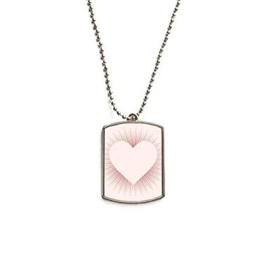 Imagem de Colar de aço inoxidável com pingente de identificação para cães em formato de coração para Dia dos Namorados