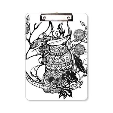 Imagem de Obra-prima chinesa montanhas rios desenho prancheta pasta bloco de escrita placa de apoio A4