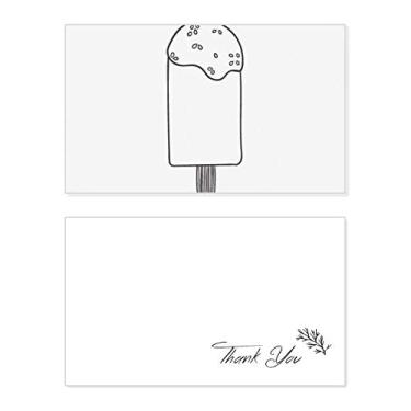 Imagem de Sorvete de gergelim com contorno preto, picolé, cartão de agradecimento, papel de aniversário, agradecimento de casamento